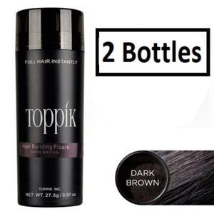 Toppik Hair Building Fibers Dark Brown 27.5g (0.97oz) 2 Bottles